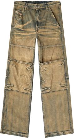 Diesel D-SHIFT wide-leg jeans - unisex - Cotton - 34/32 - Neutrals