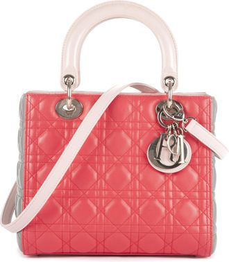 Dior Pre-owned Womens Medium Lady Zip PM Handbag - Pink - One Size