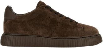 Hogan H-Stripes - Heren - Sneakers - Bruin - 43 EU - Leer - Schoenen