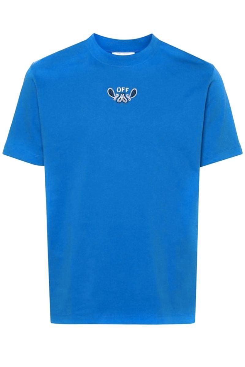 Tシャツ・カットソー Off-White Off-White Shirts Blue (OMGE004F23 FAB0014140) Off White Shared Logo Skate Short Sleeve Tee