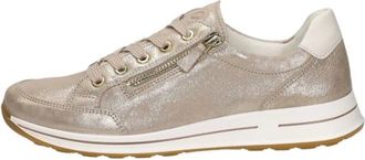 Ara Schoenen, Dames, Beige, 37 1/2 EU, Leer, Osaka 2.0 Veterschoenen Laag