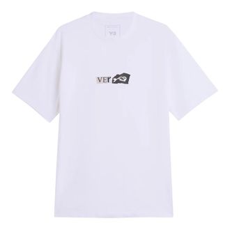 Yohji Yamamoto T-Shirts, female, White, Size: XL Very-3 SS Tee