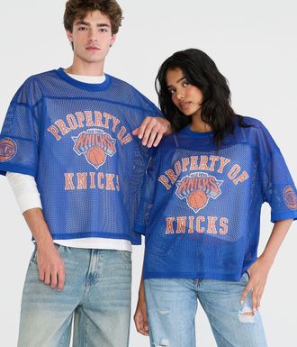 A&eacute;ropostale Property Of New York Knicks Boxy Mesh Tee