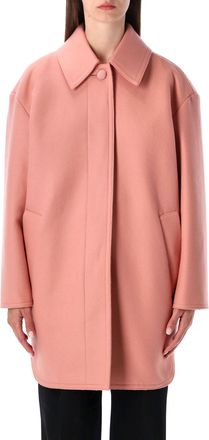 Fendi Womens Pink Wool Coat - Coral - Size EU 38 (Womens)