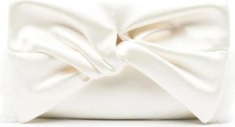 Anya Hindmarch Foldover Top met Rafeldetails - Dames - Clutches - Wit - ONE Size - Tassen