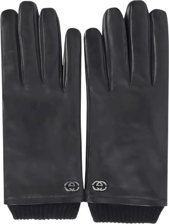 Gucci Handschoenen met GG-plakkaat - Zwart