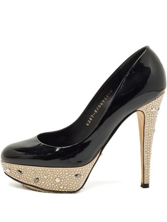 Gina Leren pumps - Zwart