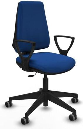 Piqueras y Crespo Piqueras Y Crespo - Elche Cp Similpiel Azul Brazos Fijos Base Piramidal Ruedas Engomadas 65mm