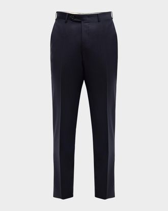 Canali Men & apos;s Solid 150s Wool Twill Pants