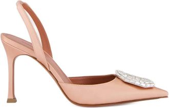 Amina Muaddi Pumps Camelia con cristalli - Rosa
