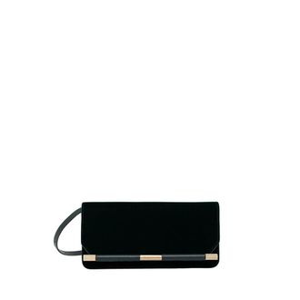 Victoria Beckham Tassen, Dames, Groen, ONE Size, Leer, Fluwelen Avondtasje