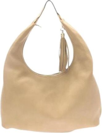 Gucci Pre-owned Vintage Schoudertas - Dames - Vintage Schoudertas - Beige - ONE Size - Leer - Vintage