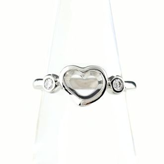 Tiffany & Co. Open Heart Silver Platinum 950 Band Ring (Pre-Owned)