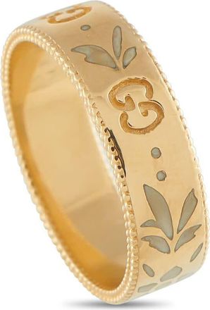Gucci Pre-Owned Gucci Icon Blooms 18K Yellow Gold Ring GU24 100925
