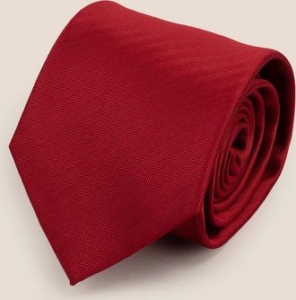 Oswin Hyde Mens Red Self Stripe