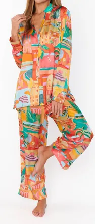Show me your Mumu Early Night Pj Set In Postcards From Italia