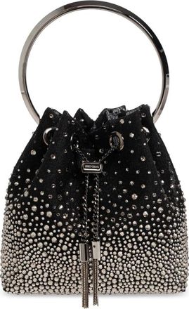 Jimmy Choo London Tassen, Dames, Zwart, ONE Size, Satijn, Bon Bon Bag