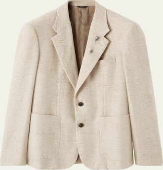 Loro Piana Mens Hedland Notch Lapel Single-Breasted Blazer