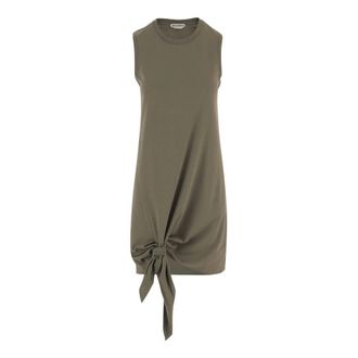 J.W.Anderson Short Dresses, female, Brown, Size: XS Cotton Dress with Knotted Hem