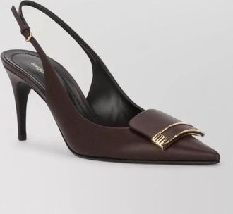 Sergio Rossi leather slingback pumps