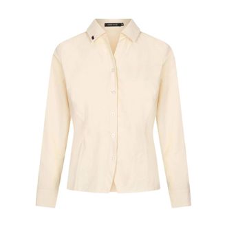 Ydence Ydence - Fs2642 Vinny Blouse - Dames - Blouses & Shirts - Beige - Maat: L Katoen