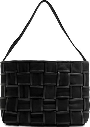 St.Agni Borsa tote con design intrecciato - Nero