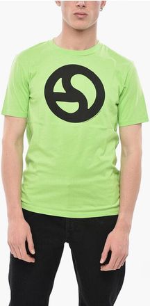 Acne Studios Cotton-Blend Crewneck T-Shirt With Front Logo size Xl