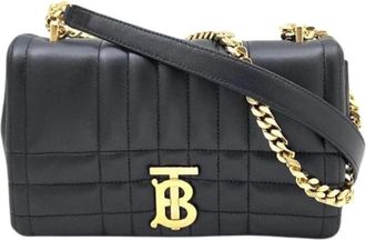Burberry Pre-owned Cross Body Bags, female, Black, Size: ONE SIZE Pre-owned Leather Cross Body Bag