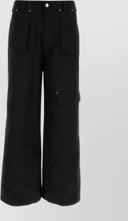 Alexander McQueen cotton cargo wide-leg trousers