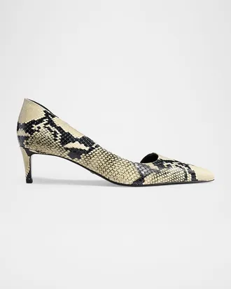 Khaite Snake-Printed Leather D & apos;Orsay Pumps
