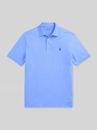 Polo Ralph Lauren Slim Fit Poloshirt aus Baumwoll-Mix in Bleu, Gr&ouml;&szlig;e XXL