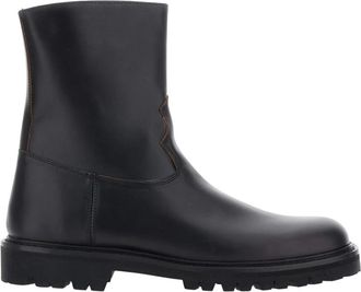 Vinny&rsquo;s Moto Boot - Heren - Enkellaarsjes - Zwart - 43 EU - Leer - Schoenen