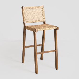 Sklum Sklum - Pack De 4 Taburetes Altos De Jard&iacute;n En Mimbre Sint&eacute;tico (75 Cm) Ori