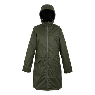 Regatta Womens/Ladies Romine II Waterproof Jacket (Dark Khaki/Black) material_polyester - Size 16 UK