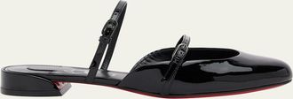 Christian Louboutin Jane Nina Patent Leather Mary Jane Mules
