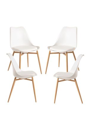 Regalos Miguel Packs Sillas Comedor - Pack 4 Sillas Raler - Blanco