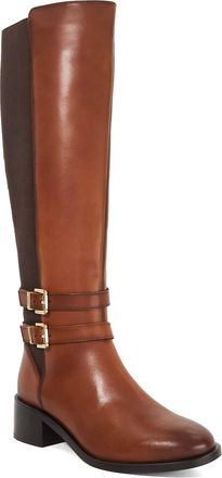 Dune London Womens Ladies Tatter - Leather Knee High Riding Boots - Tan - Size UK 4