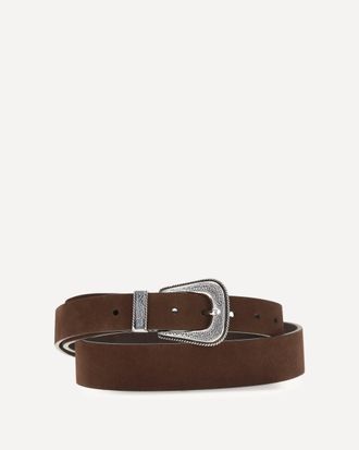 Brunello Cucinelli Suede Western Buckle Belt Male 110