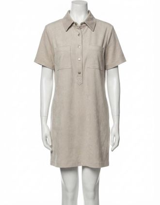 Z Supply Kellie Faux Suede Mini Dress In Crystal