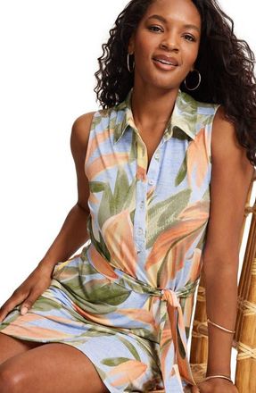 Tommy Bahama Carmela Beach Bloom Shirtdress in Grape Pools at Nordstrom, Size X-Small