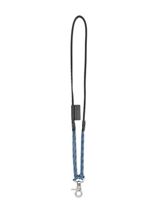 Woolrich snap-hook fastening necklace - men - Cotton/Leather/Polyester - One Size - Black