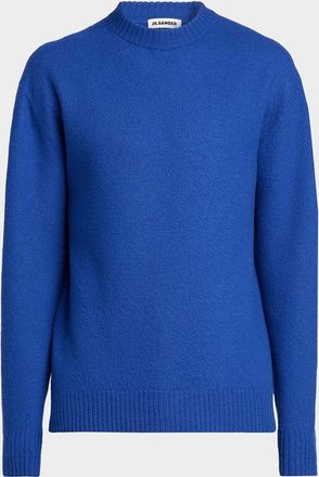 Jil Sander Men & apos;s Boucl&eacute; Wool-Cashmere Crewneck Sweater