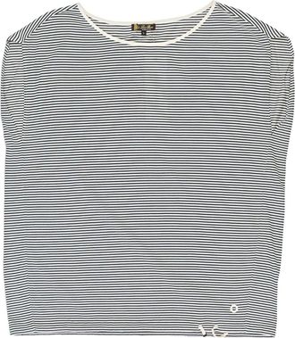 Loro Piana Gilet in cashmere con bordo a righe - Bianco