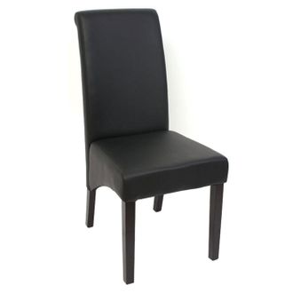 Hhg Hhg - Lote De 6 Sillas De Comedor Silla De Cocina Silla M37, Piel Sint&eacute;tica Mate, Negra, Patas Oscuras