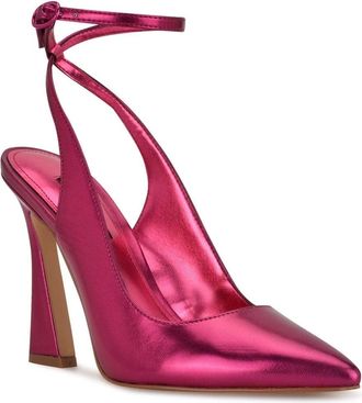 Nine West Tabita Pump Womens Metallic Pink Pointed Toe Stiletto Heel LION686