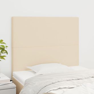 vidaXL Cabeceros 2 Unidades De Tela Color Crema 100x5x78/88 Cm Vidaxl