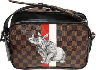 Louis Vuitton Nil Messenger Limited Edition Chapman Savane Damier Brown Canvas Handbag (Pre-Owned)