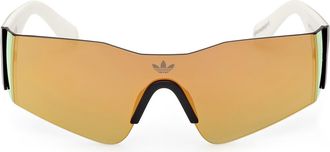 adidas Shield Sunglasses in Matte Black /Brown Mirror at Nordstrom