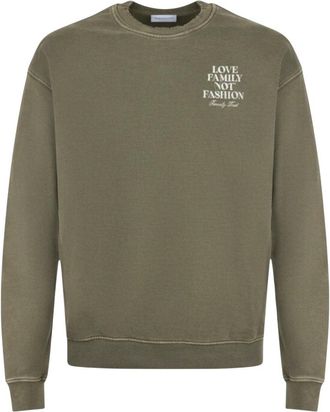 Family Fir$t Milano Lfnf Crewneck Sweatshirt - Heren - Sweatshirts - Groen - S - Katoen - Hoodies & sweatvesten