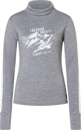 super.natural Freeride Roll Neck Merinopullover f&uuml;r Damen | grau